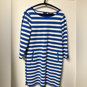 Blue striped lands end dress